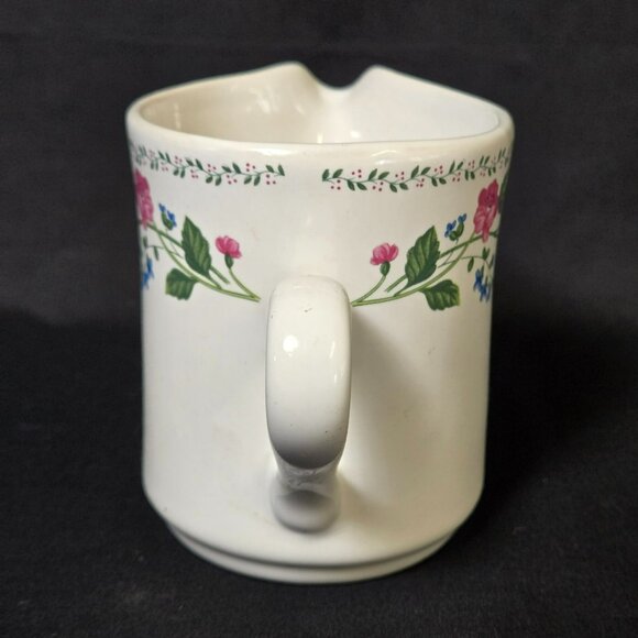 Vintage 1993 Farberware Stoneware Creamer 3-3/4" English Garden Pattern Floral - Picture 4 of 8